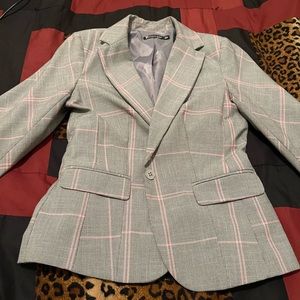 Grey & Pink New York & Company suit jacket